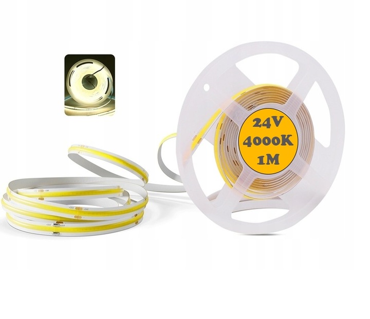 Taśma LED Neon COB 24V rolka 10m 480/m 4000K BIAŁA NEUTRALNA 10Wm 8MM