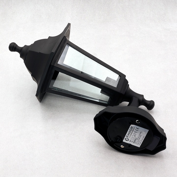 LAMPA OGRODOWA ZEWNĘTRZNA LATARNIA Z CZUJNIKIEM RUCHU I ZMIERZCHU E27