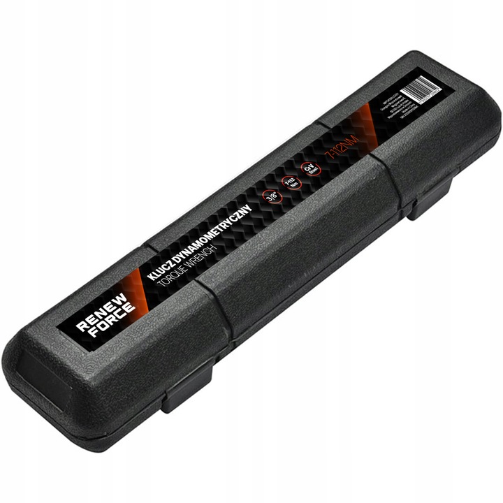 Klucz Dynamometryczny 3/8 7-112nm 370mm z Blokadą Dwukierunkowy z Etui