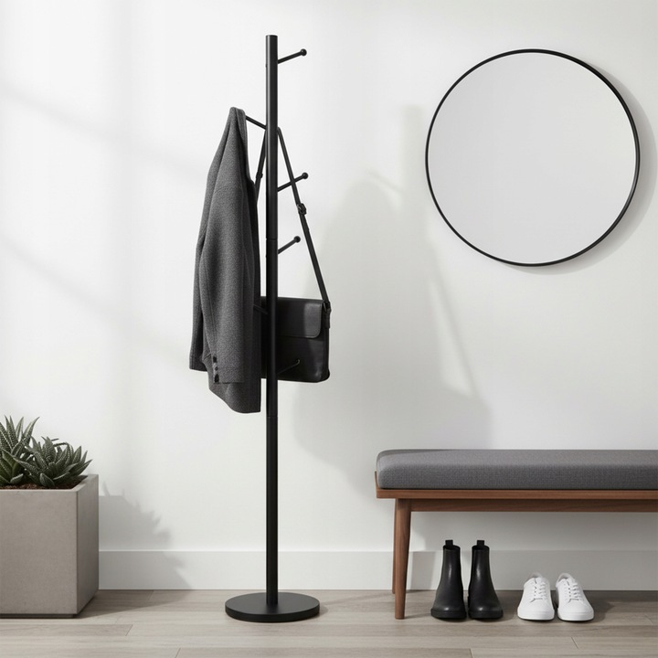 WIESZAK STOJĄCY NA UBRANIA KURTKI STOJAK PODŁOGOWY LOFTOWY DO