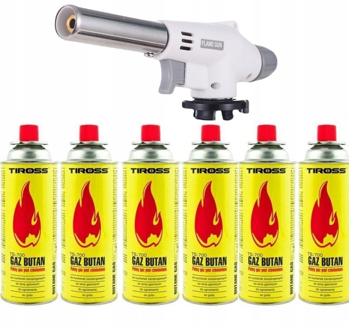 Palnik gazowy 1230 W + 6 × Kartusz gazowy 400 ml 227 g