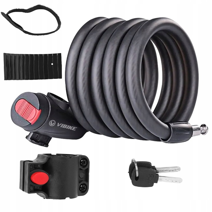 ZAPIĘCIE DO ROWERU BLOKADA ROWEROWA NA KLUCZYK MOTOR MOCNA LINKA 12MM 120CM