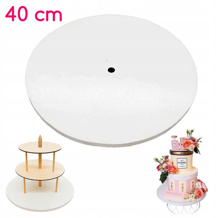 PODSTAWA 40 cm pod Stojak na Tort Piętrowy do 20 kg Brand4Cake