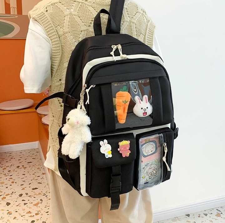 PLECAK SZKOLNY zestaw PIÓRNIK TORBA 4w1 (D053)