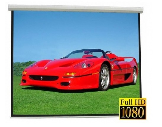 Duży EKRAN PROJEKCYJNY SUFITOWO ŚCIENNY 200X200cm 112" HDREADY