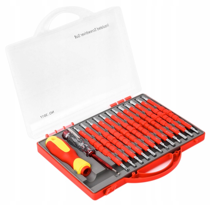 ZESTAW WKRĘTAKÓW ŚRUBOKRĘTY IZOLOWANE 25 ROZMIARÓW + WALIZKA DLA