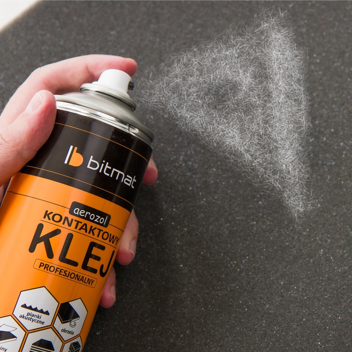 KLEJ SPRAY FILCU MAT PIANEK GĄBEK WYGŁUSZAJĄCYCH montażowy łatwa aplikacja