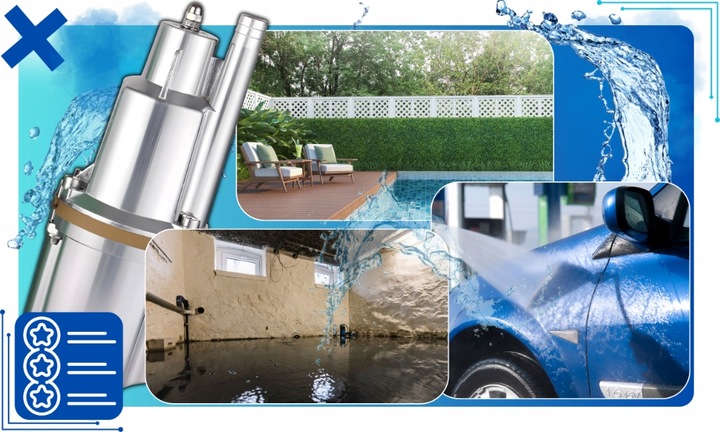 POMPA DO WODY CZYSTEJ I BRUDNEJ STUDNI ZANURZENIOWA GŁĘBINOWA RUSKA