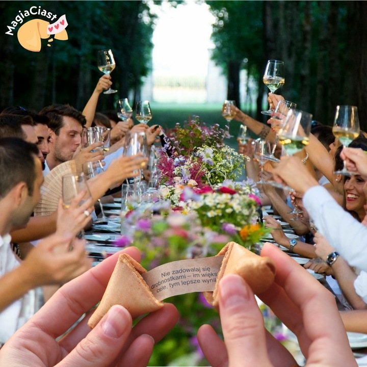 Ciasteczka z Wróżbą Podziękowanie dla gości Dziękujemy za Przybycie 50 szt