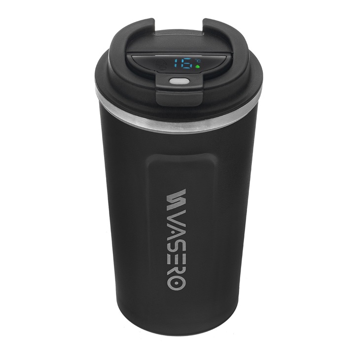 KUBEK TERMICZNY 510ml TERMOS na herbatę kawę WYŚWIETLACZ LCD TEMPERATURA