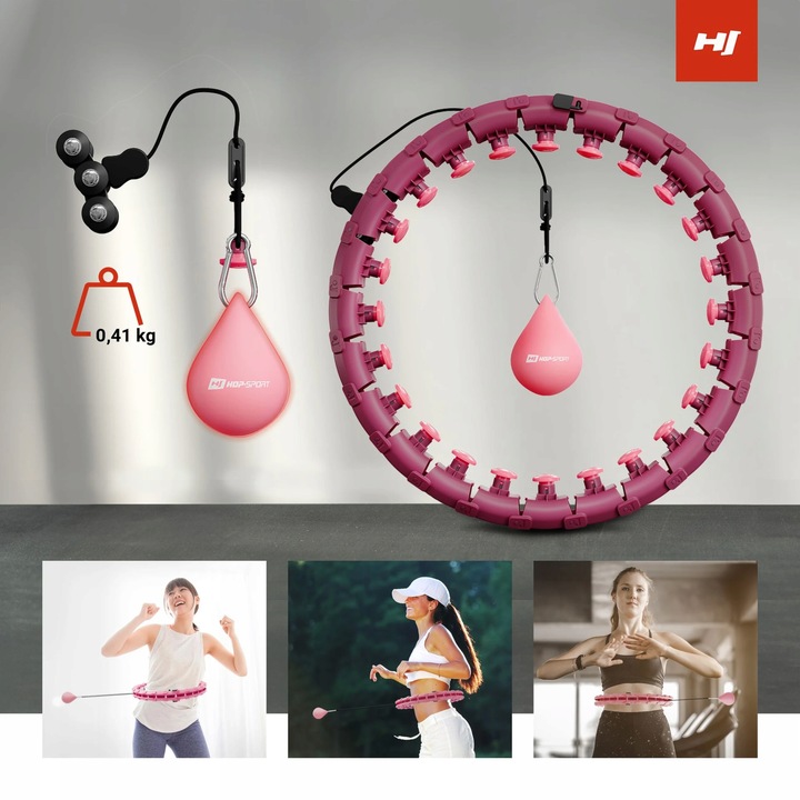 Hula hop odchudzające z wypustkami i obciążeniem regulowane smart