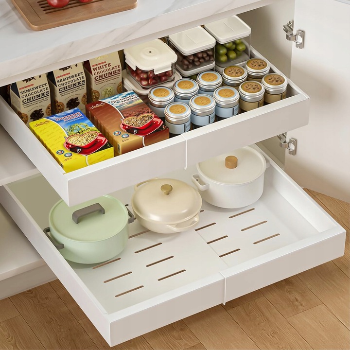 SZUFLADA KUCHENNA WYSUWANA 32-50CM REGULOWANA WYSUWANY KOSZ KUCHENNY