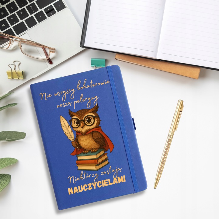 PREZENT DLA NA DZIEŃ NAUCZYCIELA ZESTAW NOTES DŁUGOPIS GRAWER