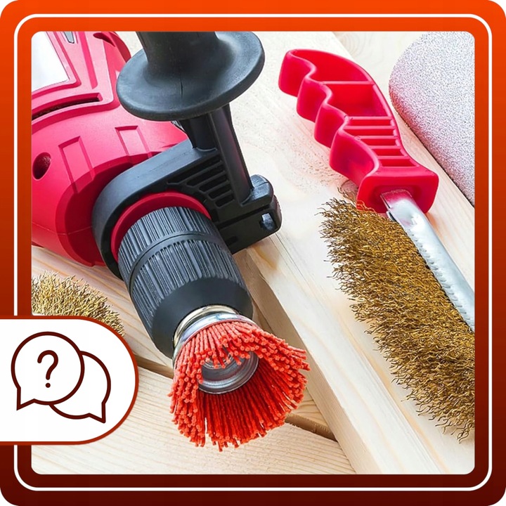 Szczotki druciane nylonowe do wkrętarki wiertarki do drewna zestaw 5