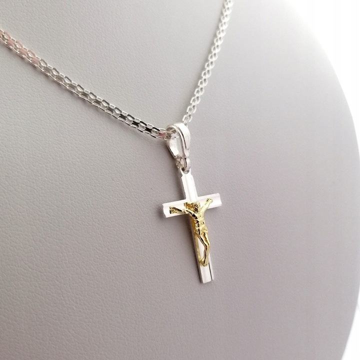 SREBRNY NASZYJNIK NA KOMUNIĘ DLA CHŁOPCA BISMARK PR. 925 + GRAWER GRATIS