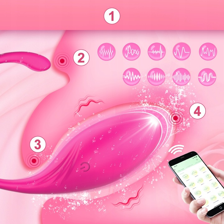 WIBRUJĄCE JAJKO STYMULUJĄCE STEROWANE APLIKACJĄ