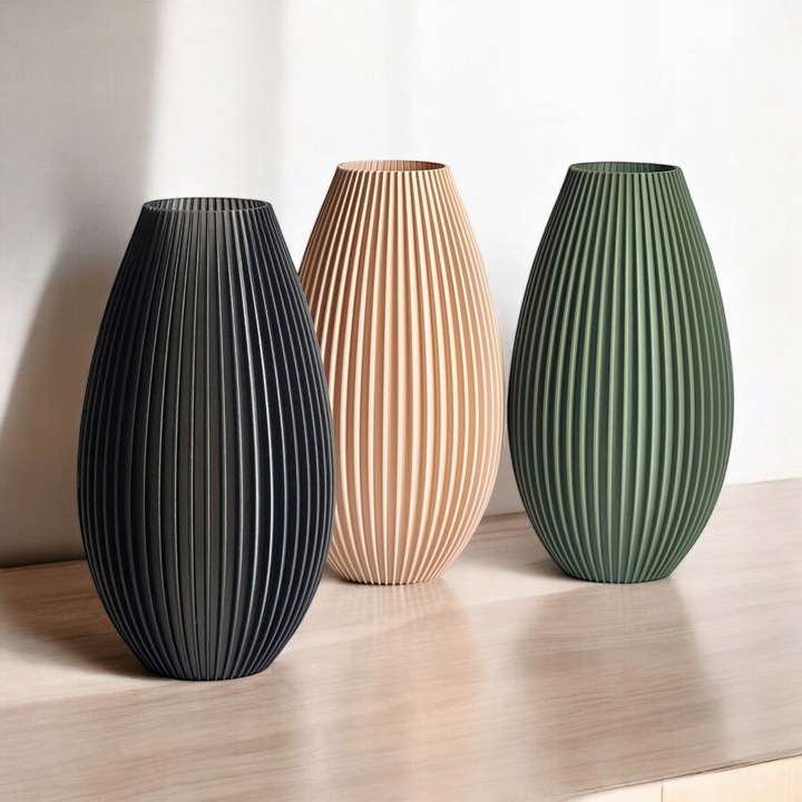 Wazon nietłukący 20 cm skandynawski Nowoczesny wazon 3D sztuczne kwiaty