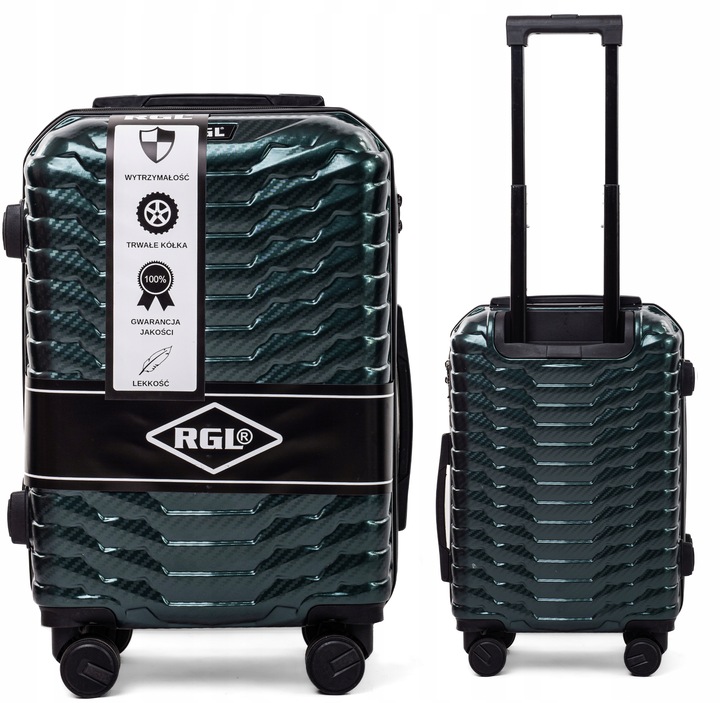 MAŁA WALIZKA KABINOWA L NA 4 KÓŁKACH PODRÓŻNA TORBA POLICARBON RGL