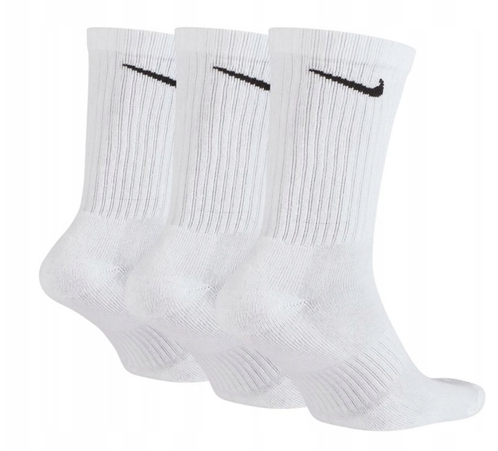 SKARPETY NIKE UNISEX 38-42 BIAŁE ZA KOSTKĘ 3 PARY