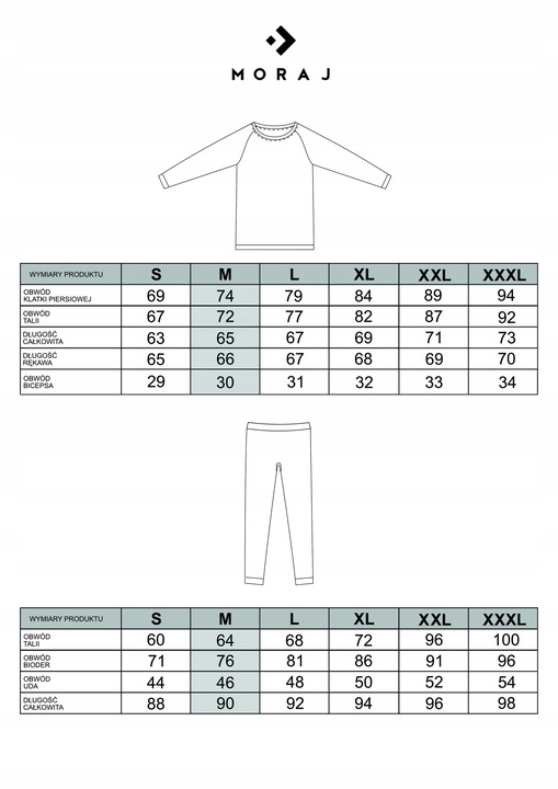 Bielizna Termoaktywna Damska Komplet Odzież Ciepły na Zimę Thermo MORAJ S