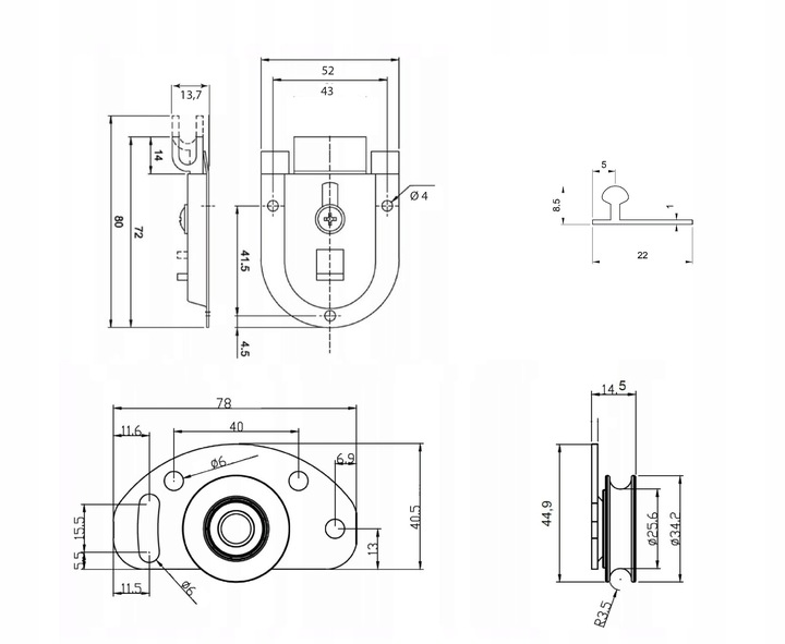 System do drzwi przesuwnych w szafach ATU 1200