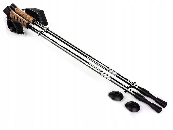 2X PROFI KIJKI KIJE NORDIC WALKING KOREK KORKOWE TREKINGOWE SKŁADANE