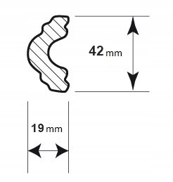 LISTWA ŚCIENNA SZTUKATERIA Biała TWARDA 2m DP1