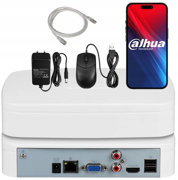 Zestaw Monitoringu 5 Kamer IPC-HDW1639T-A-IL 6Mpx Dual Light PoE DAHUA