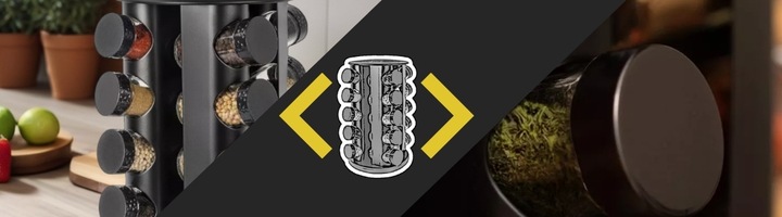 STOJAK NA PRZYPRAWY POJEMNIKI 20SZT Słoiczki Słoiki Przyprawnik i