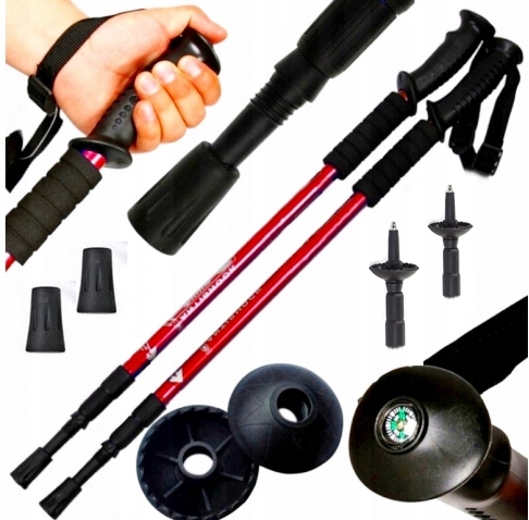 KIJKI DO CHODZENIA NORDIC WALKING ZESTAW PIĘKNE NASYCONE KOLORY+GRATISY