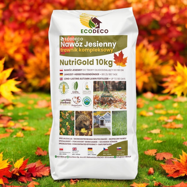 Nawóz Jesienny do Trawy trawnika 10 kg wieloskładnikowy granulowany