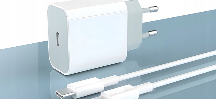 SZYBKA ŁADOWARKA DO IPHONE KOSTKA 20W + KABEL 1M / USB-C - IPHONE LIGHTING