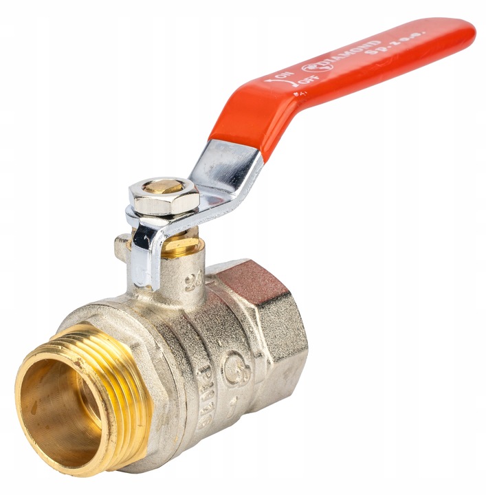 ZAWÓR KULOWY KUREK Ø 1'' CAL WZ DN25 DŁAWIK RĄCZKA MOSIĘŻNY SOLIDNY