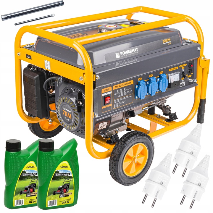 Agregat PRĄDOTWÓRCZY Generator 3000W 230V Koła AVR