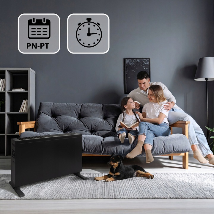 Grzejnik elektryczny konwektorowy EBERG DEXO 2000W WiFi termostat LED pilot