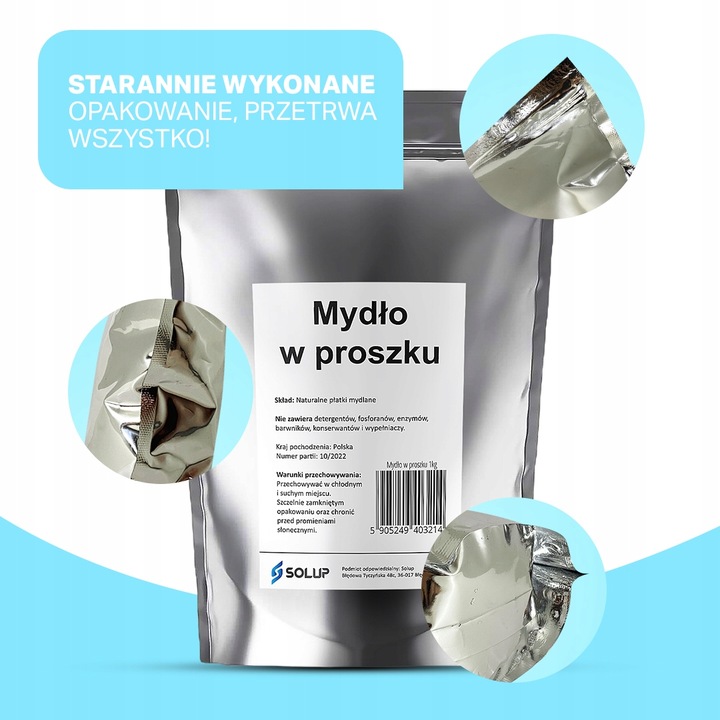 PŁATKI MYDLANE mydło w proszku NATURALNE EKO 1kg
