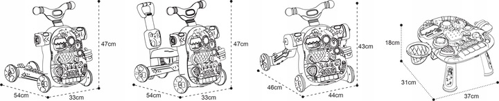 CHODZIK PCHACZ INTERAKTYWNY STOLIK EDUKA JEŻDZIK