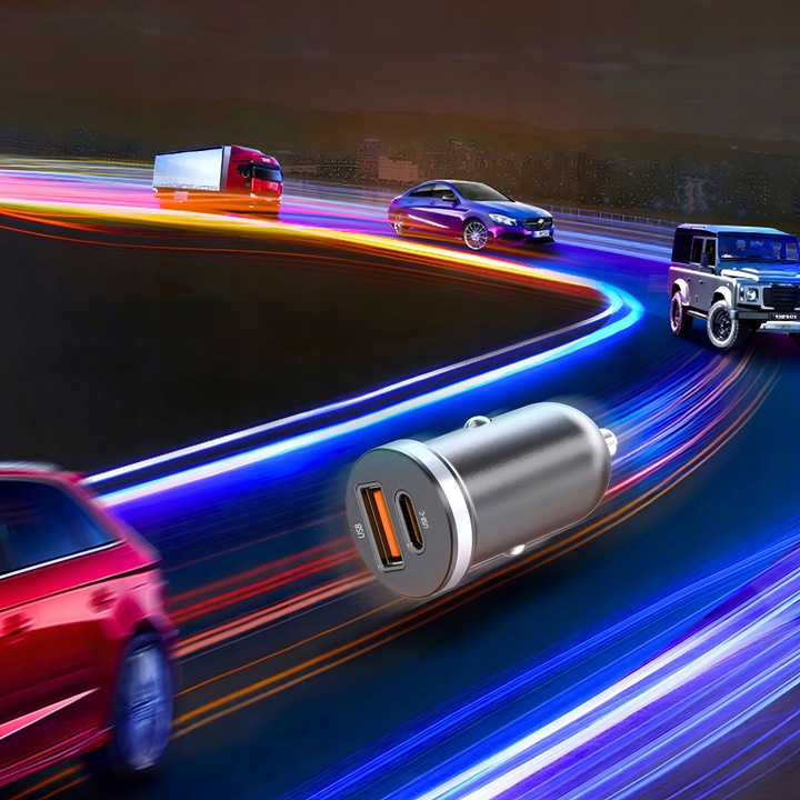 Ładowarka samochodowa , USB typ C Agiler 3000 mA