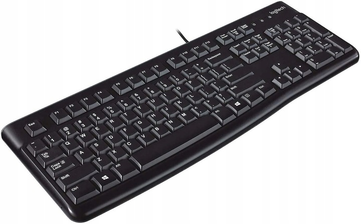 Klawiatura przewodowa Logitech K120 USB Czarna Business US Cicha 920-002479