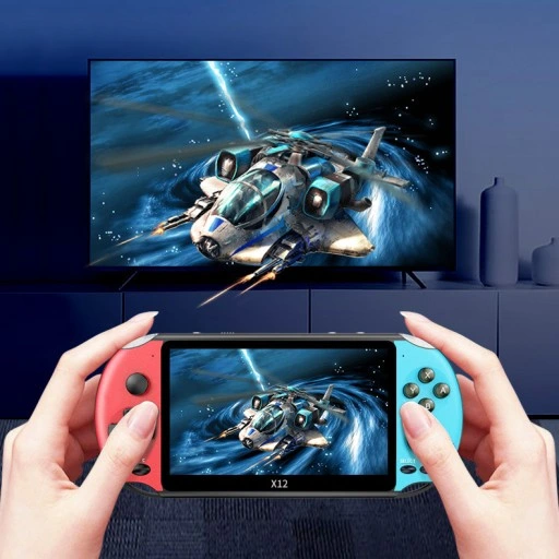 Konsola Przenośna do gier BEZPRZEWODOWA Polskie MENU 5000 GIER Retro x12