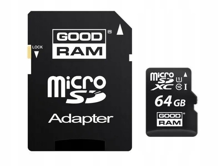 PS KARTA GOODRAM Micro SD 64GB, Class10 UHS + adapter. #LXND64GB