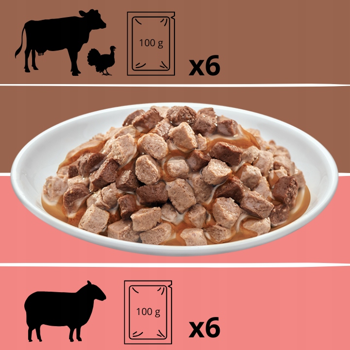 MOKRA KARMA DLA KOTA MEGA BOX MIX SMAKÓW 24X100G SASZETKI DLA KOTA PREVITAL