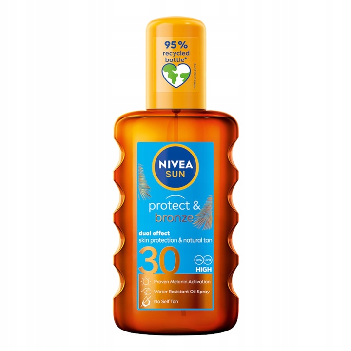 NIVEA SUN Protect & Bronze Olejek do opalania w spray'u SPF30, 200 ml