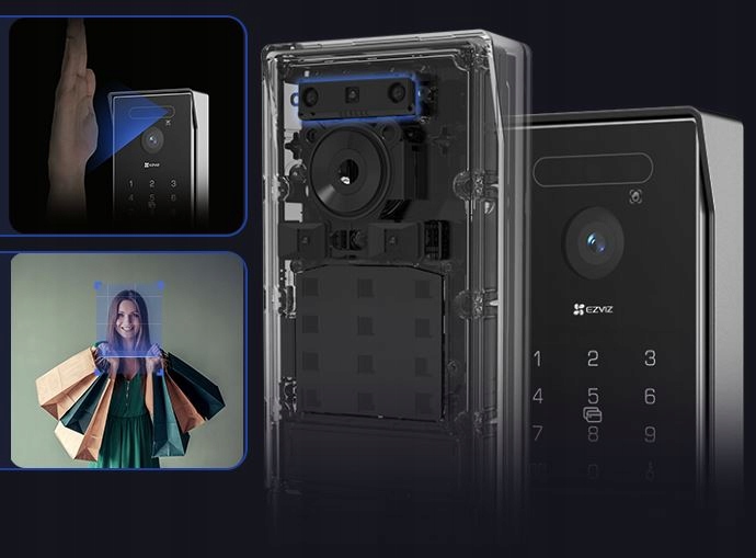 Wideodomofon WiFi EZVIZ HP7 PRO EZVIZ 2-Żyłowy 4K Furtka Brama Kod