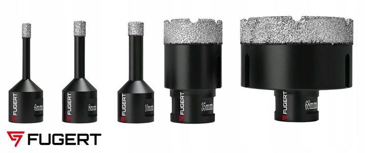 OTWORNICA DIAMENTOWA DO GRESU WIERTŁO ZESTAW OTWORNIC M14 6-68MM +