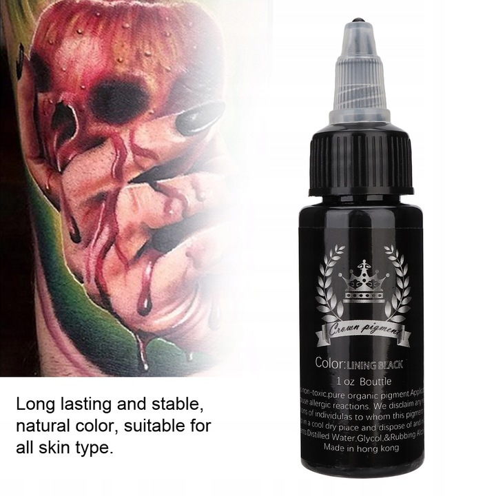 TUSZ DO TATUAŻU LINING BLACK 30ml CZARNY