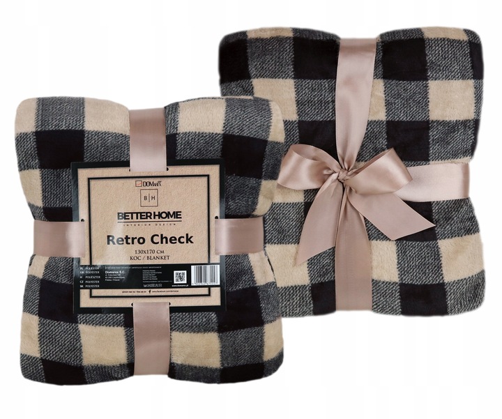 MIĘKKI KOC ŚWIĄTECZNY W KRATĘ NA ŁÓŻKO NARZUTA PLED MIKROFIBRA RÓŻNE WZORY