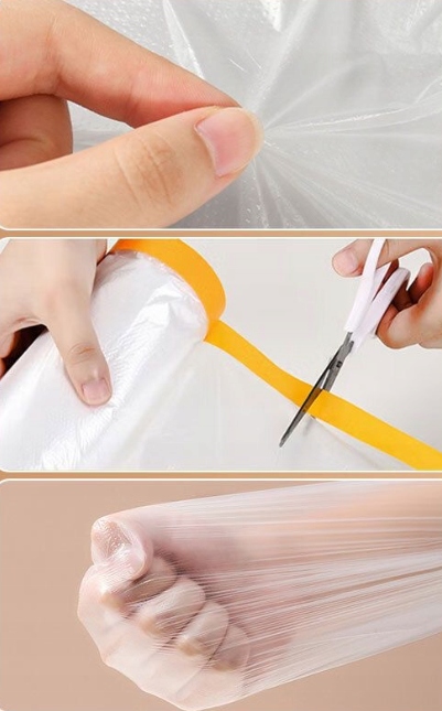 KACBUD ANTYCHLAP FOLIA Z TAŚMĄ WASHI DO MEBLI ŚCIAN OKIEN DRZWI 270cm x 15m