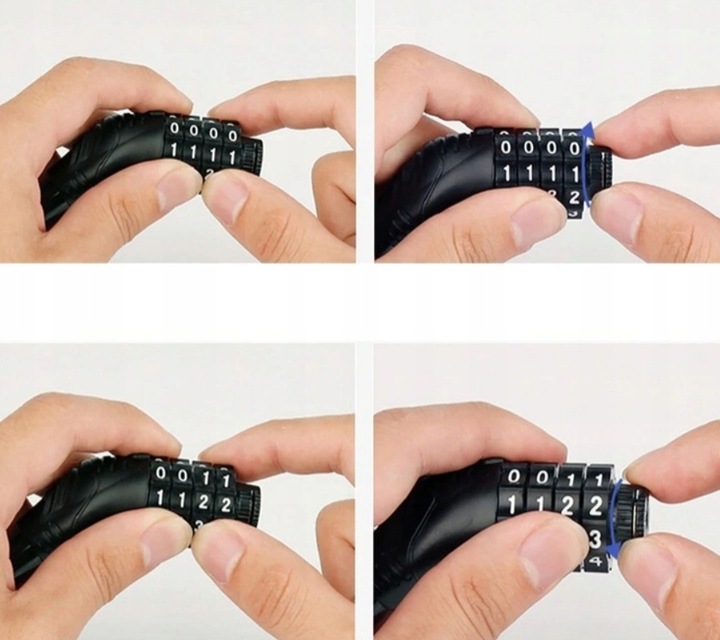 SOLIDNE ZAPIĘCIE ROWEROWE BLOKADA LINKA ROWERU NA SZYFR ANTYKRADZIEŻOWE