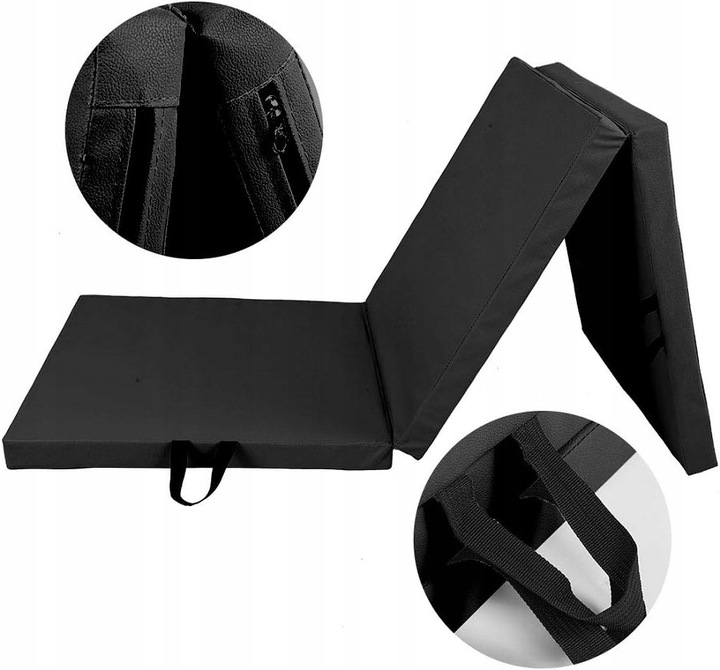 MATERAC GIMNASTYCZNY SKŁADANY do ĆWICZEŃ REHABILITACYJNY ASEKURACJA 180 cm